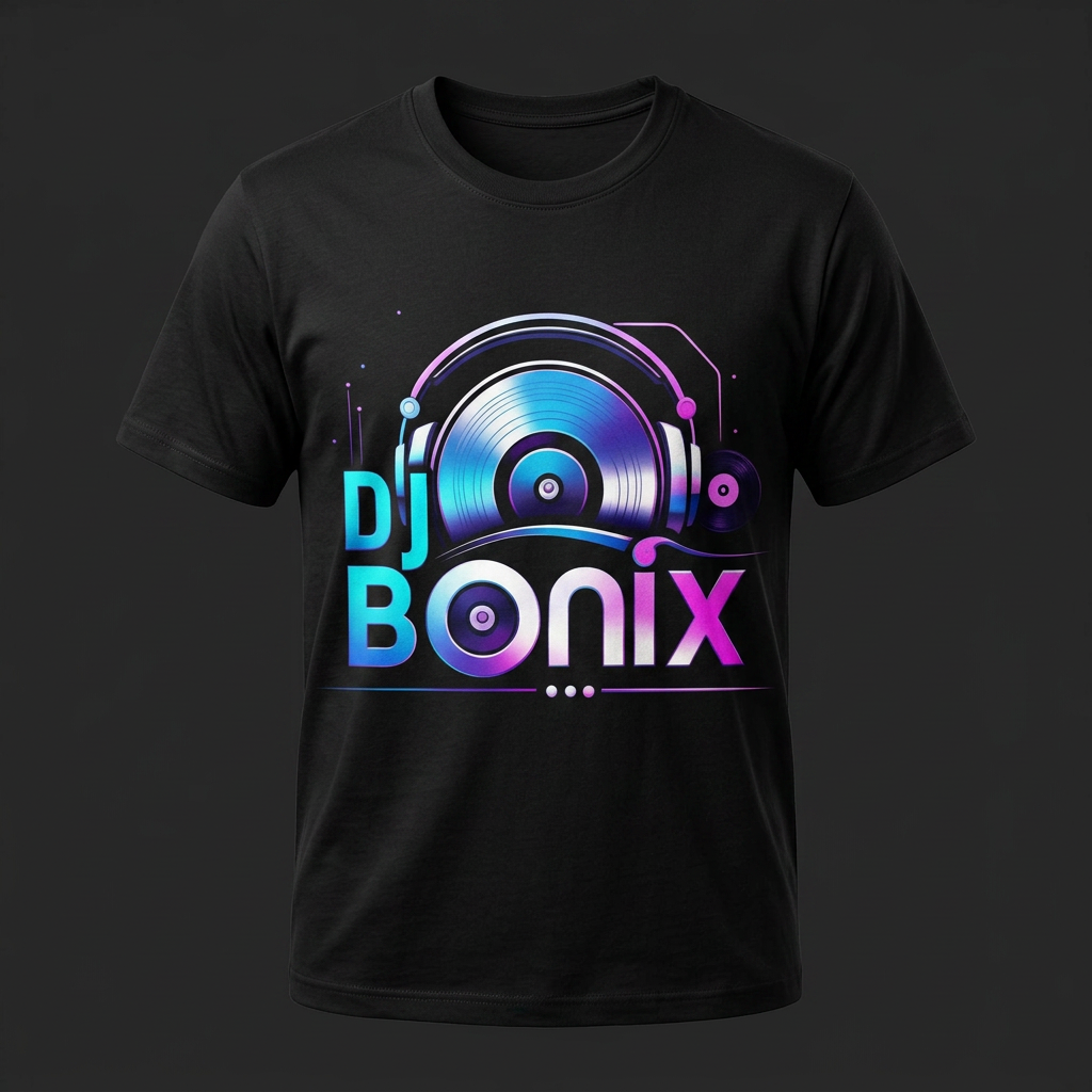 DJ Bonix Tee with DJ Bonix logo